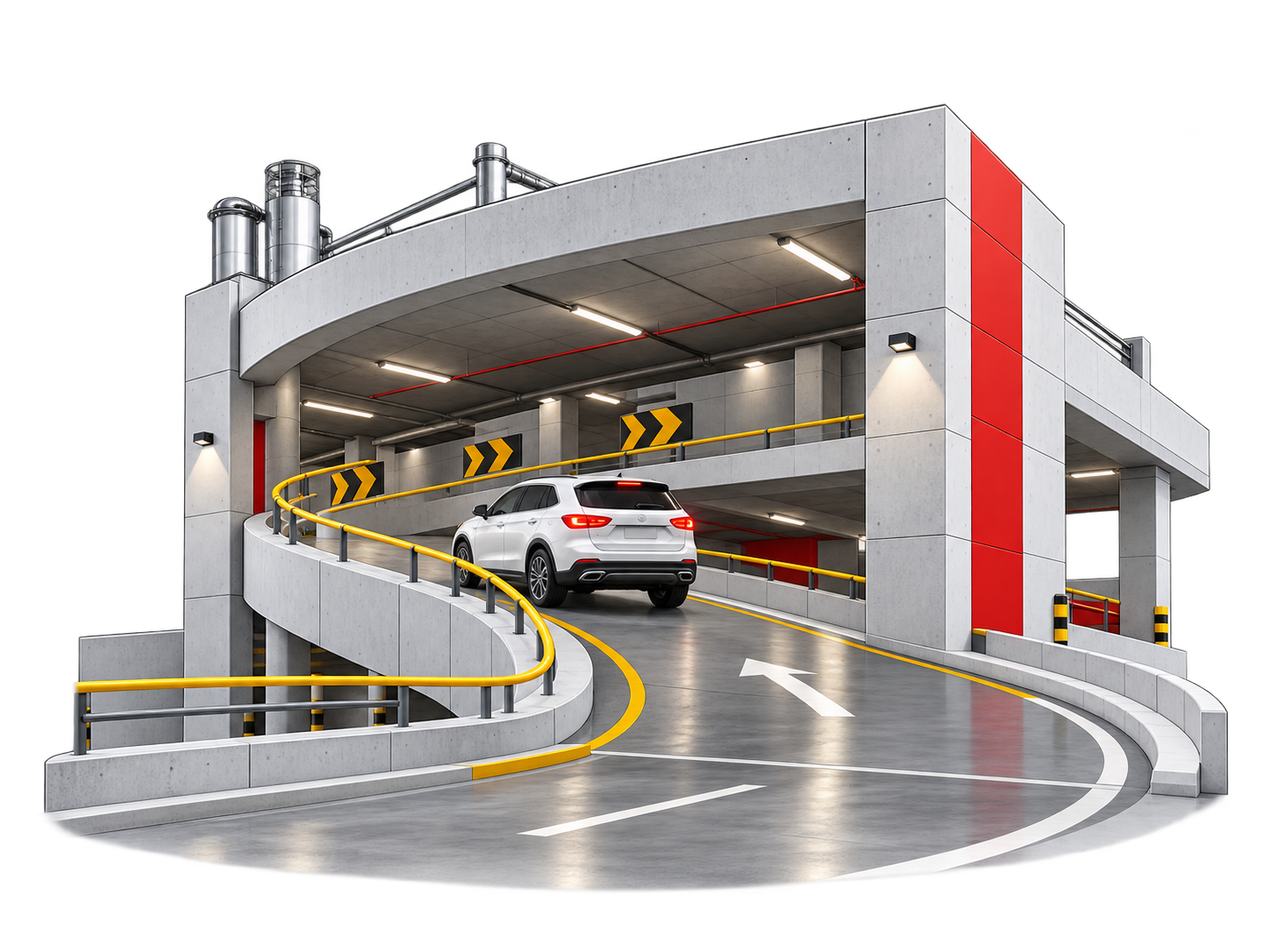 Estacionamientos y rampas